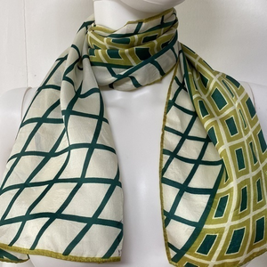 1960’s/70’s Psychedelic Geometric‎ Acetate Scarf Made in Japan